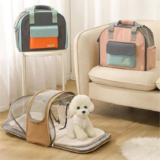 Pet Backpack Teddy Outdoors Handbags for 0-4Kg Small Dog Cat Travel Transport Bag Foldable Breathable Puppy Shoulder Carrier Bag